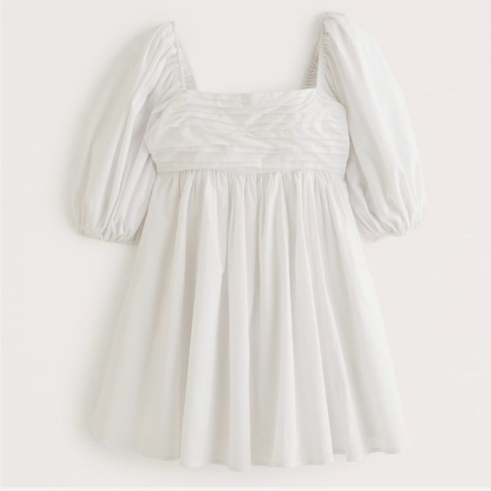 Abercrombie & Fitch Emerson White Mini Dress with Puff Sleeves - Picture 7 of 7